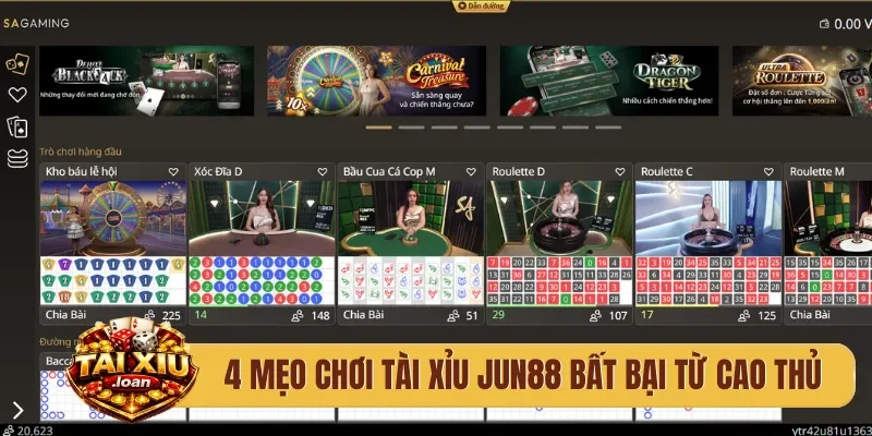 4 mẹo chơi tài xỉu Jun88 bất bại từ cao thủ