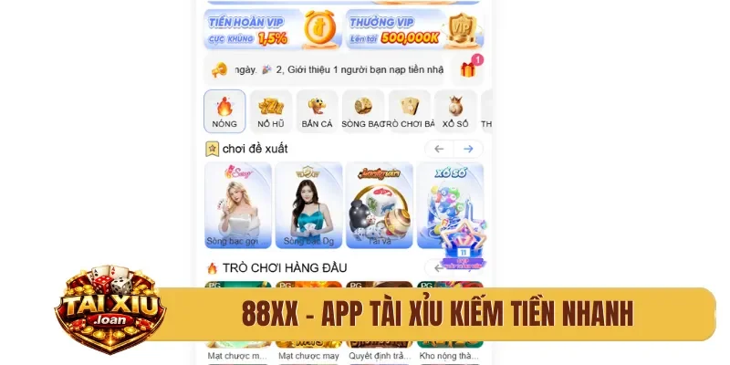 88XX - App tài xỉu kiếm tiền nhanh được ưa chuộng