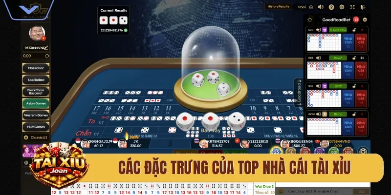 Các đặc trưng của top nhà cái tài xỉu