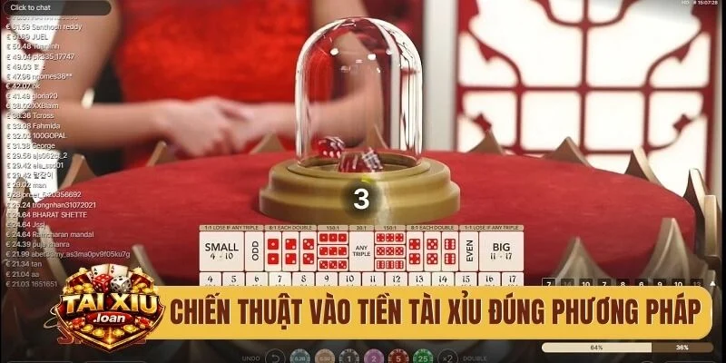 Chiến thuật vào tiền tài xỉu đúng phương pháp