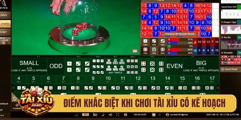 Điểm khác biệt khi chơi tài xỉu có kế hoạch