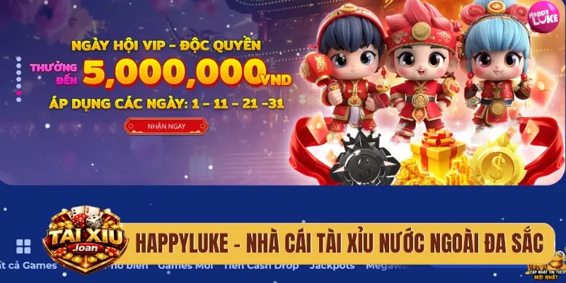 Happyluke - Nhà cái tài xỉu nước ngoài đa sắc màu