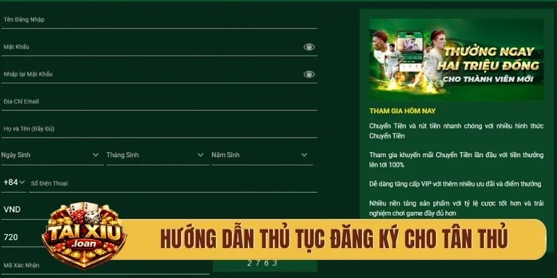 Hướng dẫn thủ tục đăng ký cho tân thủ