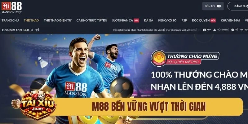 Tài xỉu online nhà cái nào uy tín - M88 bền vững vượt thời gian