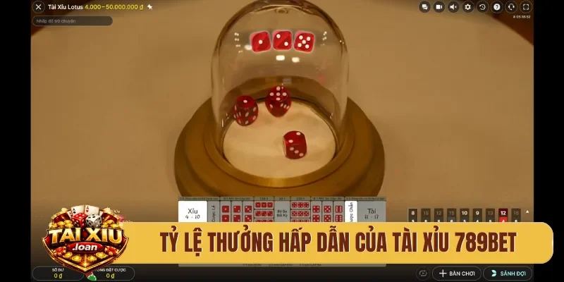 Tỷ lệ thưởng hấp dẫn của tài xỉu 789bet